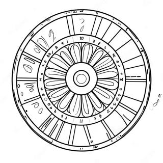 Colorful Spin Wheel Coloring Page 27944-22407