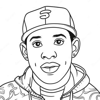 Tyler The Creator In Colorful Outfit Coloring Page 27964-22417