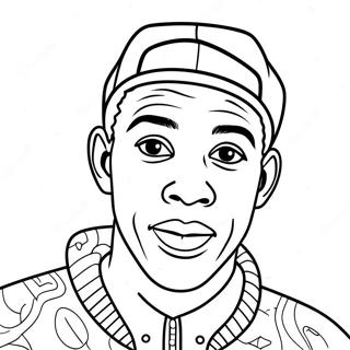 Tyler The Creator In Colorful Outfit Coloring Page 27964-22420