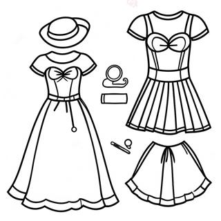 Paper Doll Dress Up Coloring Page 27983-22434