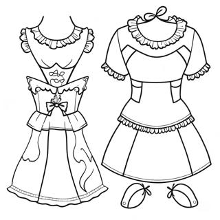 Paper Doll Dress Up Coloring Page 27983-22435