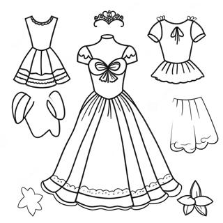 Paper Doll Dress Up Coloring Pages