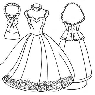 Elegant Paper Doll Dress Up Coloring Page 27984-22430