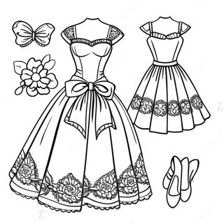 Elegant Paper Doll Dress Up Coloring Page 27984-22431