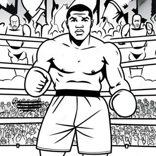 Muhammad Ali In The Ring Coloring Page 27994-22444