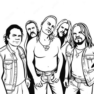 Metallica Band Members Coloring Page 28014-22457