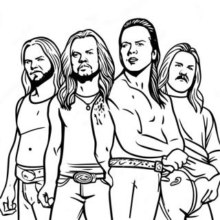 Metallica Band Members Coloring Page 28014-22458