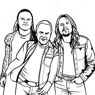 Metallica Band Members Coloring Page 28014-22459