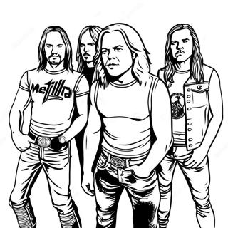 Metallica Band Members Coloring Page 28014-22460