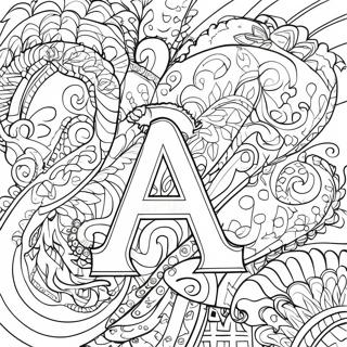 Colorful Aleph Bais Letters Coloring Page 28024-22465