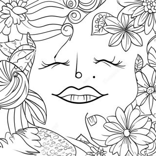 Bright And Colorful Lip Coloring Page 28034-22474