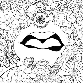 Bright And Colorful Lip Coloring Page 28034-22475