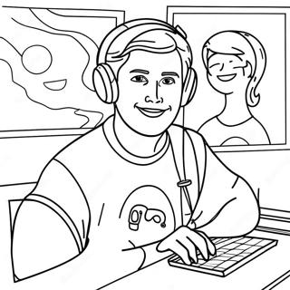 Youtuber Coloring Pages