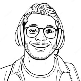 Youtuber Coloring Page 28043-22480