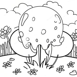 Colorful Gum Drop Garden Coloring Page 28064-22497