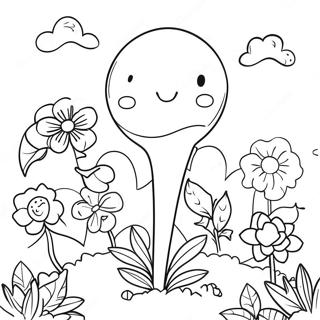 Colorful Gum Drop Garden Coloring Page 28064-22500