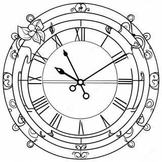 Clock Coloring Pages