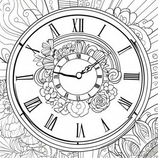 Clock Coloring Page 28073-22502