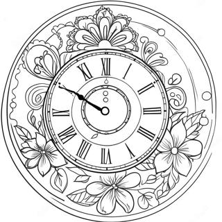 Clock Coloring Page 28073-22503