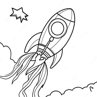 Colorful Rocket Launch Coloring Page 28094-22521