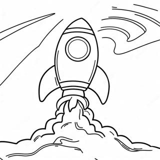 Colorful Rocket Launch Coloring Page 28094-22523