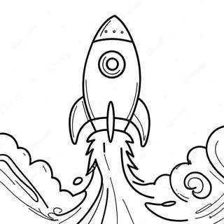 Colorful Rocket Launch Coloring Page 28094-22524