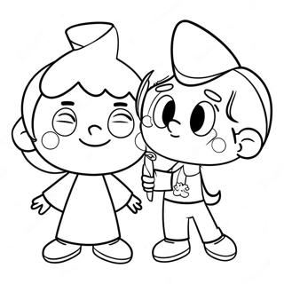 Timmy Turner With Fairy Godparents Coloring Page 28104-22531