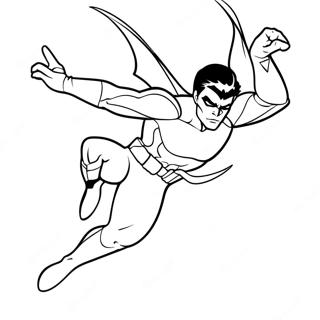 Nightwing In Dynamic Pose Coloring Page 28124-22546