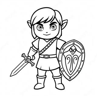 Link With Master Sword Coloring Page 28134-22553