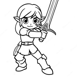 Link With Master Sword Coloring Page 28134-22554