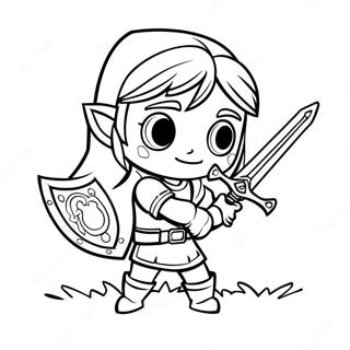 Link With Master Sword Coloring Page 28134-22555