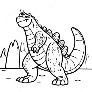 Among Us Godzilla Coloring Pages