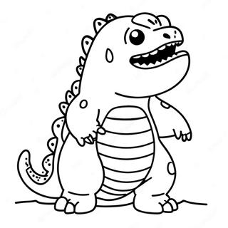 Cute Godzilla Among Us Character Coloring Page 28154-22570