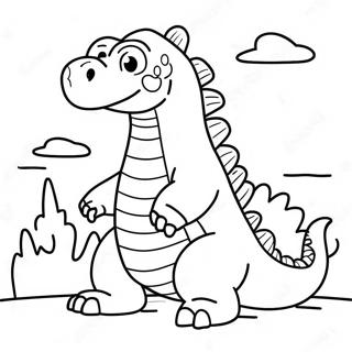 Cute Godzilla Among Us Character Coloring Page 28154-22571