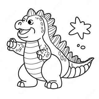 Cute Godzilla Among Us Character Coloring Page 28154-22572