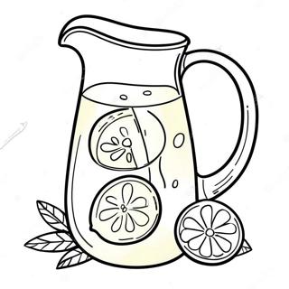 Refreshing Lemonade Pitcher Coloring Page 2817-2297