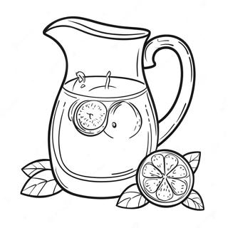 Refreshing Lemonade Pitcher Coloring Page 2817-2298