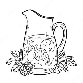 Refreshing Lemonade Pitcher Coloring Page 2817-2299