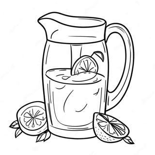 Refreshing Lemonade Pitcher Coloring Page 2817-2300