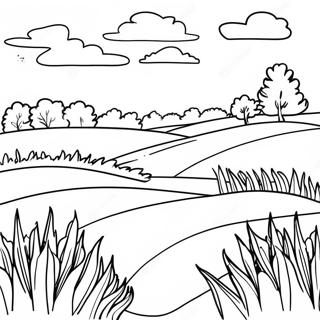 Kentucky Bluegrass Landscape Coloring Page 28183-22590