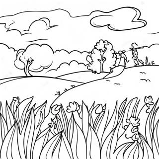 Kentucky Bluegrass Landscape Coloring Page 28183-22591