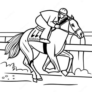 Kentucky Derby Horse Racing Coloring Page 28184-22593