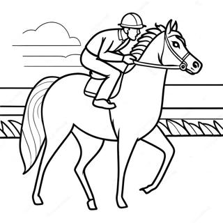 Kentucky Derby Horse Racing Coloring Page 28184-22595