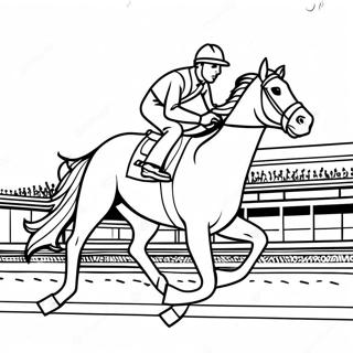 Kentucky Derby Horse Racing Coloring Page 28184-22596