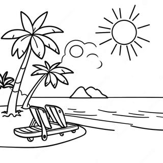 Beautiful Philippine Beach Scene Coloring Page 28204-22609