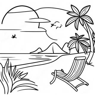 Beautiful Philippine Beach Scene Coloring Page 28204-22610