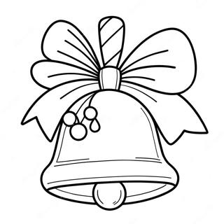 Festive Christmas Bell With Ribbon Coloring Page 28214-22613