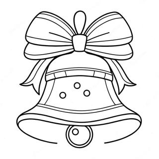 Festive Christmas Bell With Ribbon Coloring Page 28214-22616