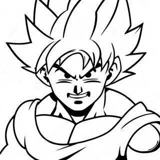 Goku Super Saiyan 4 Action Pose Coloring Page 28223-22624