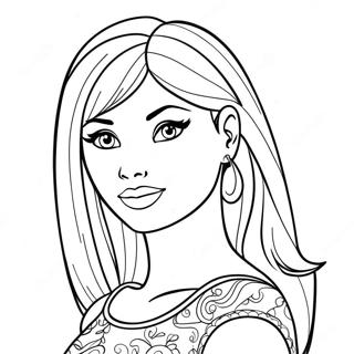 Barbie Head Coloring Page 28243-22634